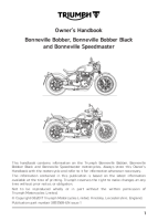 Triumph Bonenville Bobber Speedmaster - Owners Handbook EN 2017